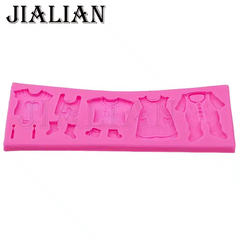 HOT Selling Pop 3D Baby Clothes Shower DIY Silicone Mould Fondant Kitchen Cake Decorating Mold for Chocolate Baking Tools T0534 11