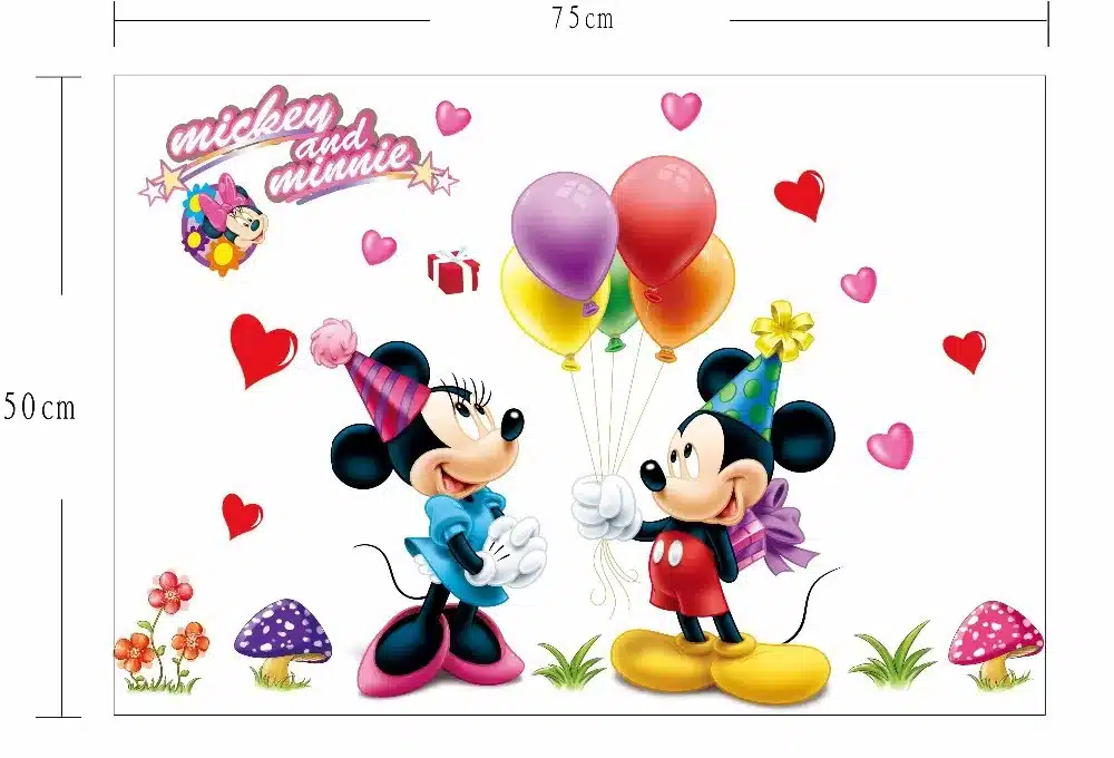 Free shipping cartoon 3D kids mouse home decor wall stickers for kids room 602 Baby Nursey Wall Decals 11