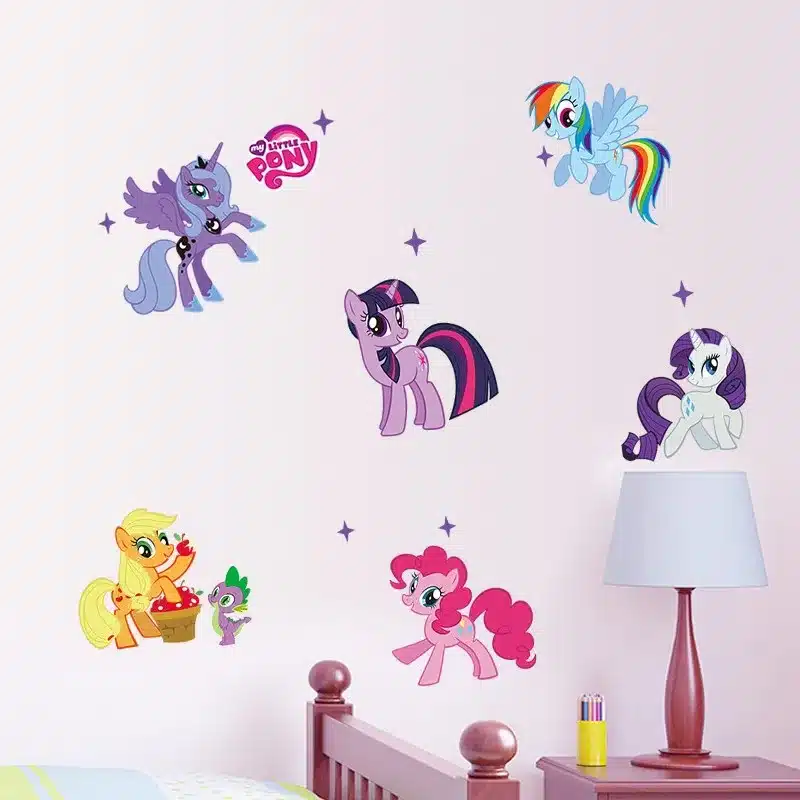 Lovely Cartoon Wall Stickers for Kids Rooms Wall Decals Girls Children Nursery Baby Room Decor Wallpaper Mural Gift 4
