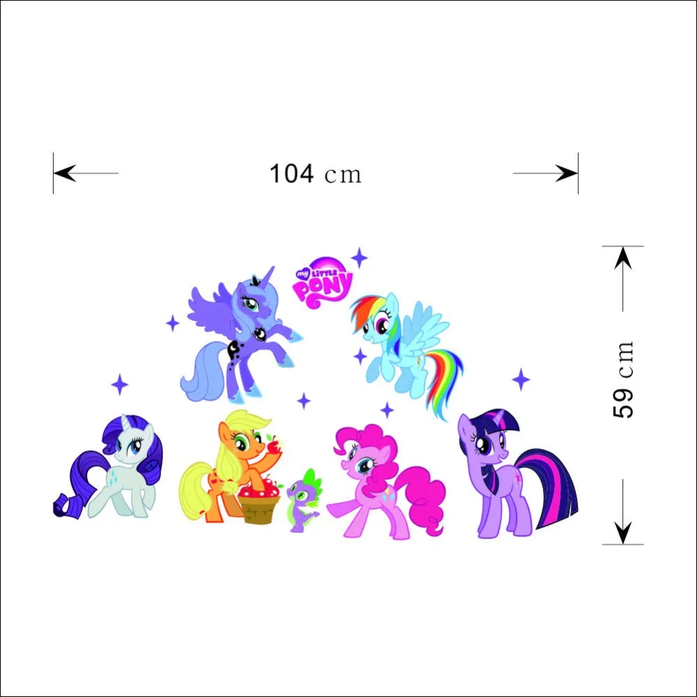 Lovely Cartoon Wall Stickers for Kids Rooms Wall Decals Girls Children Nursery Baby Room Decor Wallpaper Mural Gift 5