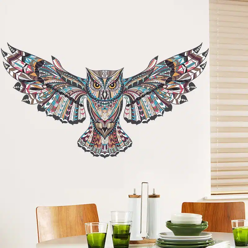 Removable COLORFUL Owl Kids Nursery Rooms Decorations Wall Decals Birds Flying Animal Vinyl Wall Stickers Self Adhesive Decor 2