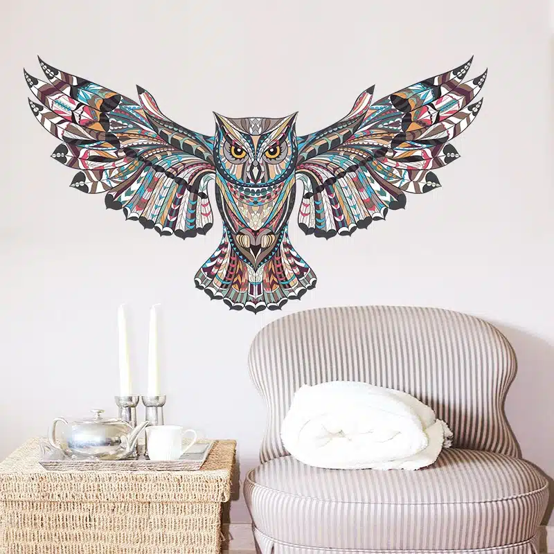 Removable COLORFUL Owl Kids Nursery Rooms Decorations Wall Decals Birds Flying Animal Vinyl Wall Stickers Self Adhesive Decor 3