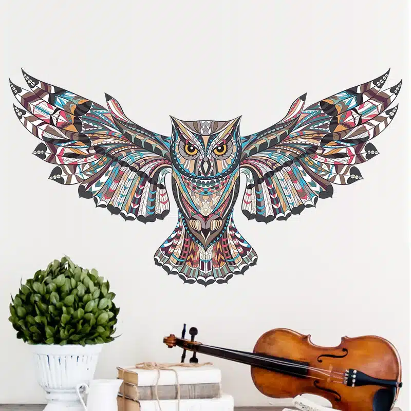 Removable COLORFUL Owl Kids Nursery Rooms Decorations Wall Decals Birds Flying Animal Vinyl Wall Stickers Self Adhesive Decor 4