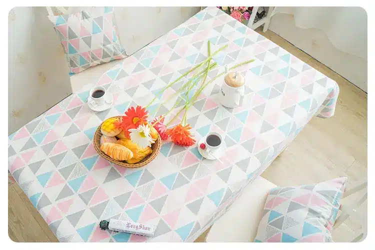 1Pcs 45cm Square Home Decorative Yellow Geometric Cotton Linen Pillow Case Pillow Cover 4