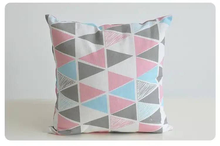 1Pcs 45cm Square Home Decorative Yellow Geometric Cotton Linen Pillow Case Pillow Cover 5