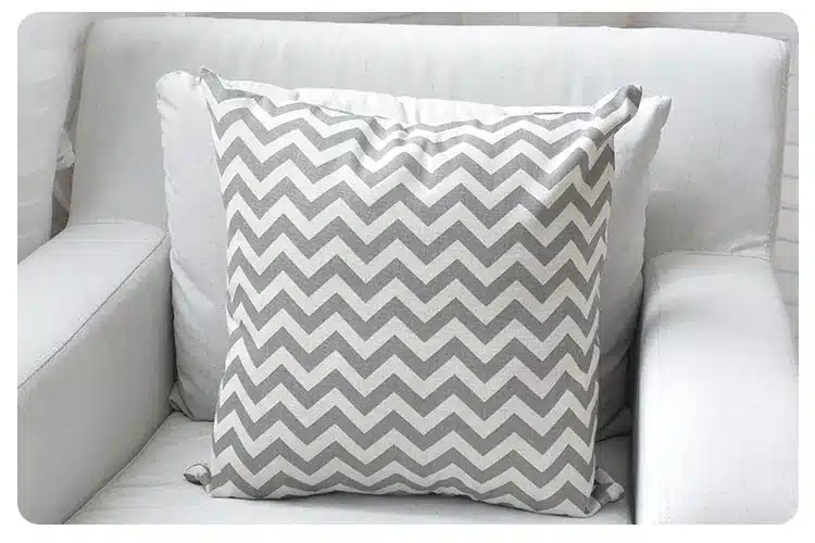 1Pcs 45cm Square Home Decorative Yellow Geometric Cotton Linen Pillow Case Pillow Cover 15