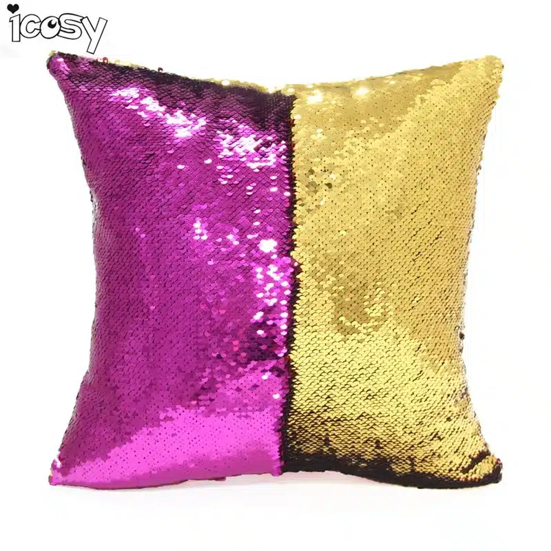 Rainbow Color Cushion Cover Pillowcase Reversible Sequin Mermaid Pillow Color Changing Throw Pillow Case Cover Sofa Home Decor 11
