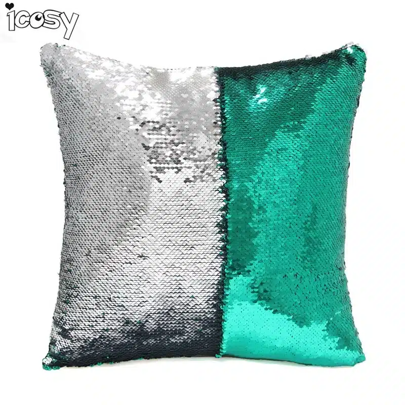 Rainbow Color Cushion Cover Pillowcase Reversible Sequin Mermaid Pillow Color Changing Throw Pillow Case Cover Sofa Home Decor 12
