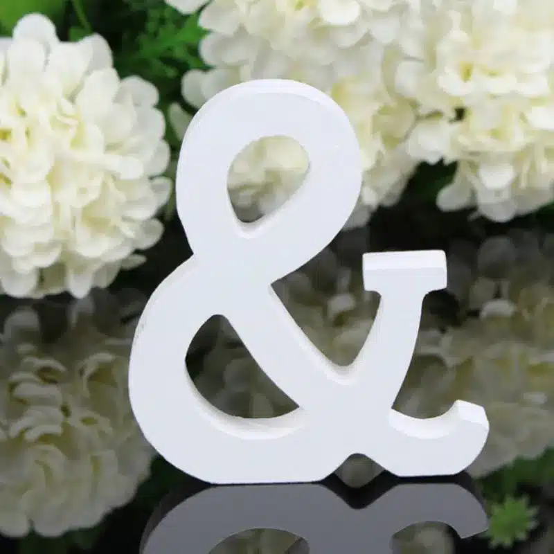 Hot Sale Wedding Decorations PVC Letters White Wooden Alphabet Decorative Crafts Romantic Home Birthday Party Event Supplies 14