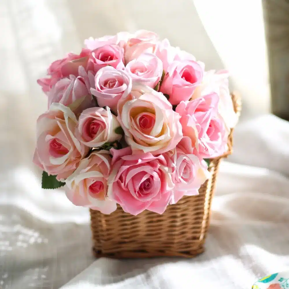 Luyue flowers artificial flowers Vintage European Peony Wedding Silk Artificial Flowers Home Festival Decoration 13 Branches 21
