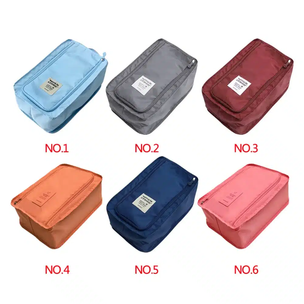 Convenient Travel Storage Bag Nylon 6 Colors Portable Organizer Bags Shoe Sorting Pouch multifunction 9