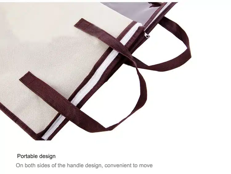 2018 new Non-woven Portable Clothes Storage Bag Organizer 45.5*51*29cm Folding Closet Organizer For Pillow Quilt Blanket Bedding 31