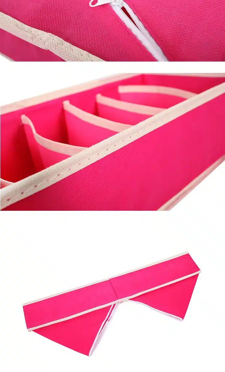 4 pcs/Set Foldable Divider Storage Bra Box Non-woven Fabric Folding Cases Necktie Socks Underwear Clothing Organizer Container 18