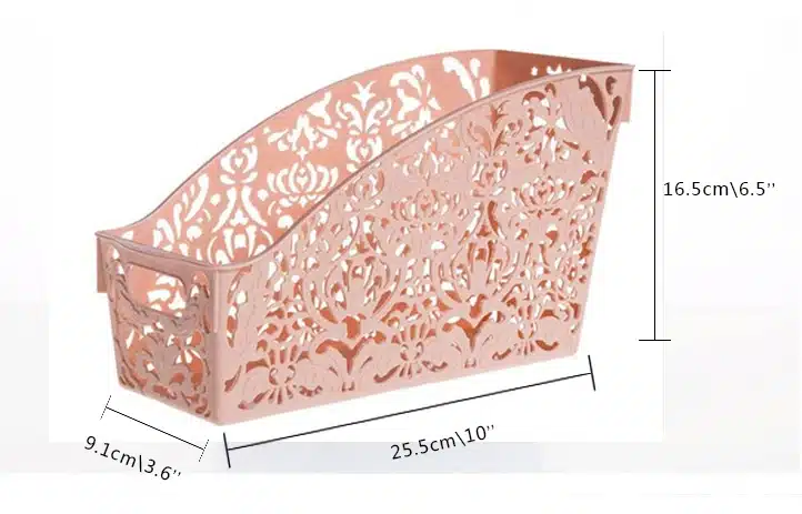Simple life Thick Plastic Storage Basket Desktop Bathroom Family Sundries Pen Pencil Storage Basket Organizer Vintage Container 21