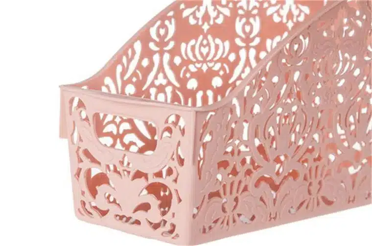 Simple life Thick Plastic Storage Basket Desktop Bathroom Family Sundries Pen Pencil Storage Basket Organizer Vintage Container 25