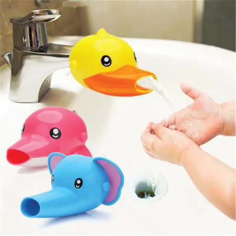 1pcs Cartoon Faucet Extender For Kid Children Kid Hand Washing In Bathroom Sink Elephant Dolphin Duck Bathroom Accessories Hot 9