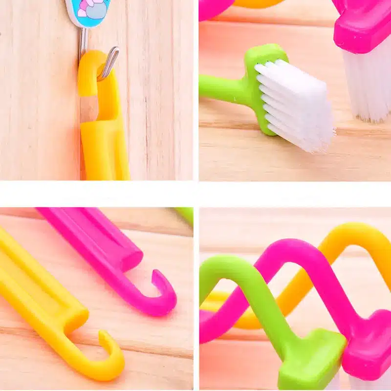 1PCS S-shaped Toliet Brushes Cleaning Kitchen Side Corners Curved Clean Window Households Brushed Cleaner Brushes Closestool 8