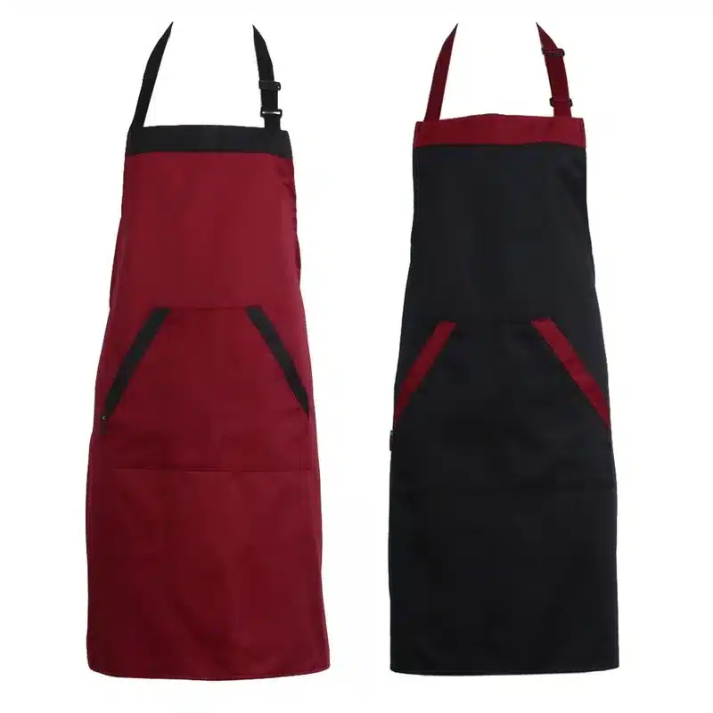 Unisex Halterneck Cooking Baking Aprons Catering Home House Kitchen Apron Aprons with 2 Pockets Kitchen Accessories 12
