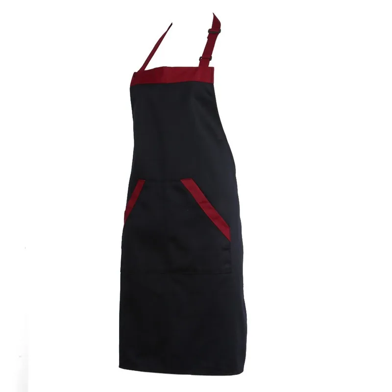 Unisex Halterneck Cooking Baking Aprons Catering Home House Kitchen Apron Aprons with 2 Pockets Kitchen Accessories 15