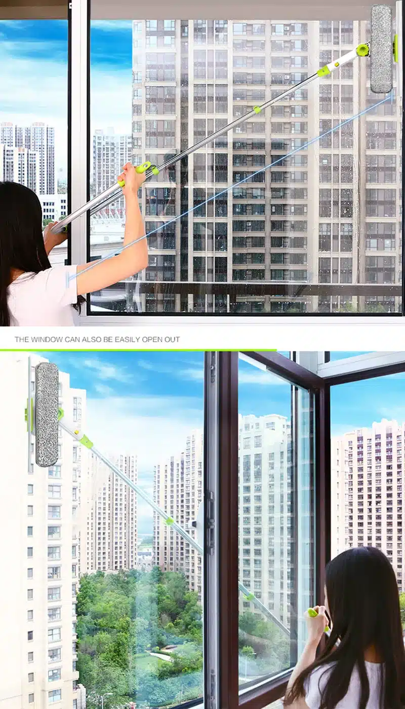 Eworld Hot Upgraded Telescopic High-rise Window Cleaning Glass Cleaner Brush For Washing Window Dust Brush Clean Windows Hobot 17