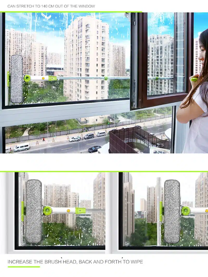 Eworld Hot Upgraded Telescopic High-rise Window Cleaning Glass Cleaner Brush For Washing Window Dust Brush Clean Windows Hobot 18