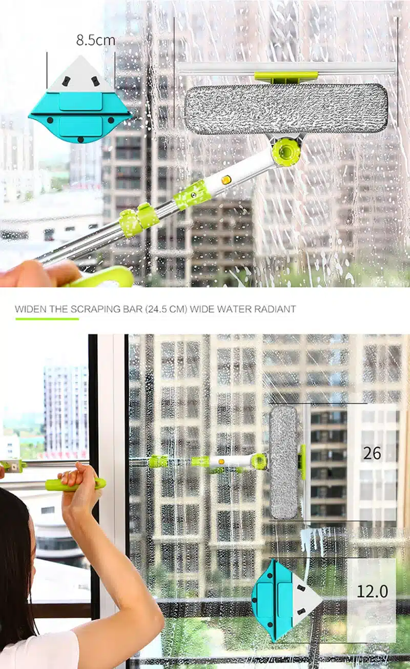 Eworld Hot Upgraded Telescopic High-rise Window Cleaning Glass Cleaner Brush For Washing Window Dust Brush Clean Windows Hobot 19