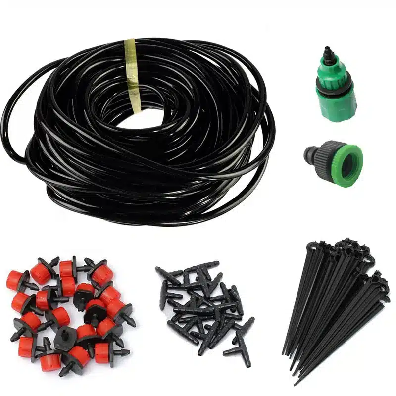 25m Hose Garden Watering System Drip Irrigation System 20 Drippers Irrigation Plant Automatic Self Watering Micro Drip 12