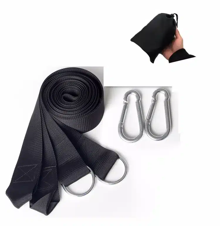 Essential Can Hold 200kg OutDoor Camping Hiking Hammock Hanging Belt Hammock Strap Rope with Metal Buckle Load Bind Rope 7