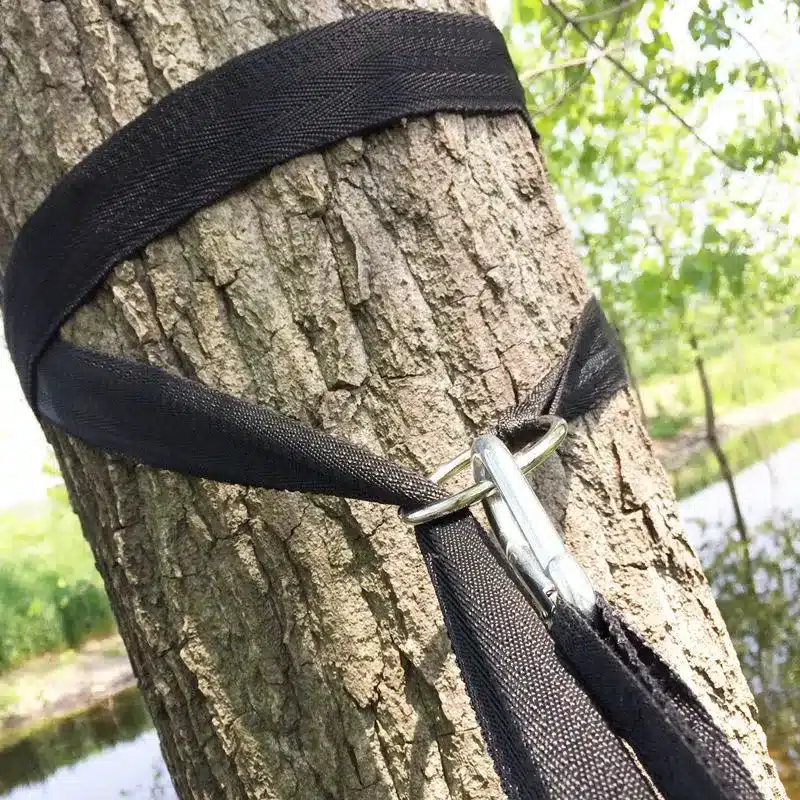 Essential Can Hold 200kg OutDoor Camping Hiking Hammock Hanging Belt Hammock Strap Rope with Metal Buckle Load Bind Rope 13