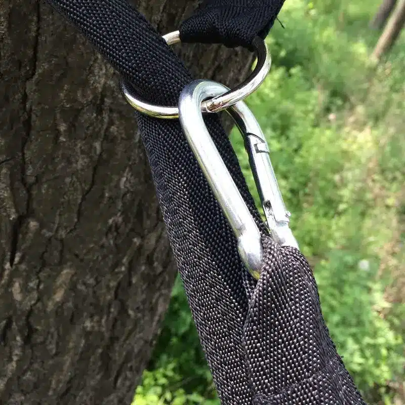 Essential Can Hold 200kg OutDoor Camping Hiking Hammock Hanging Belt Hammock Strap Rope with Metal Buckle Load Bind Rope 14