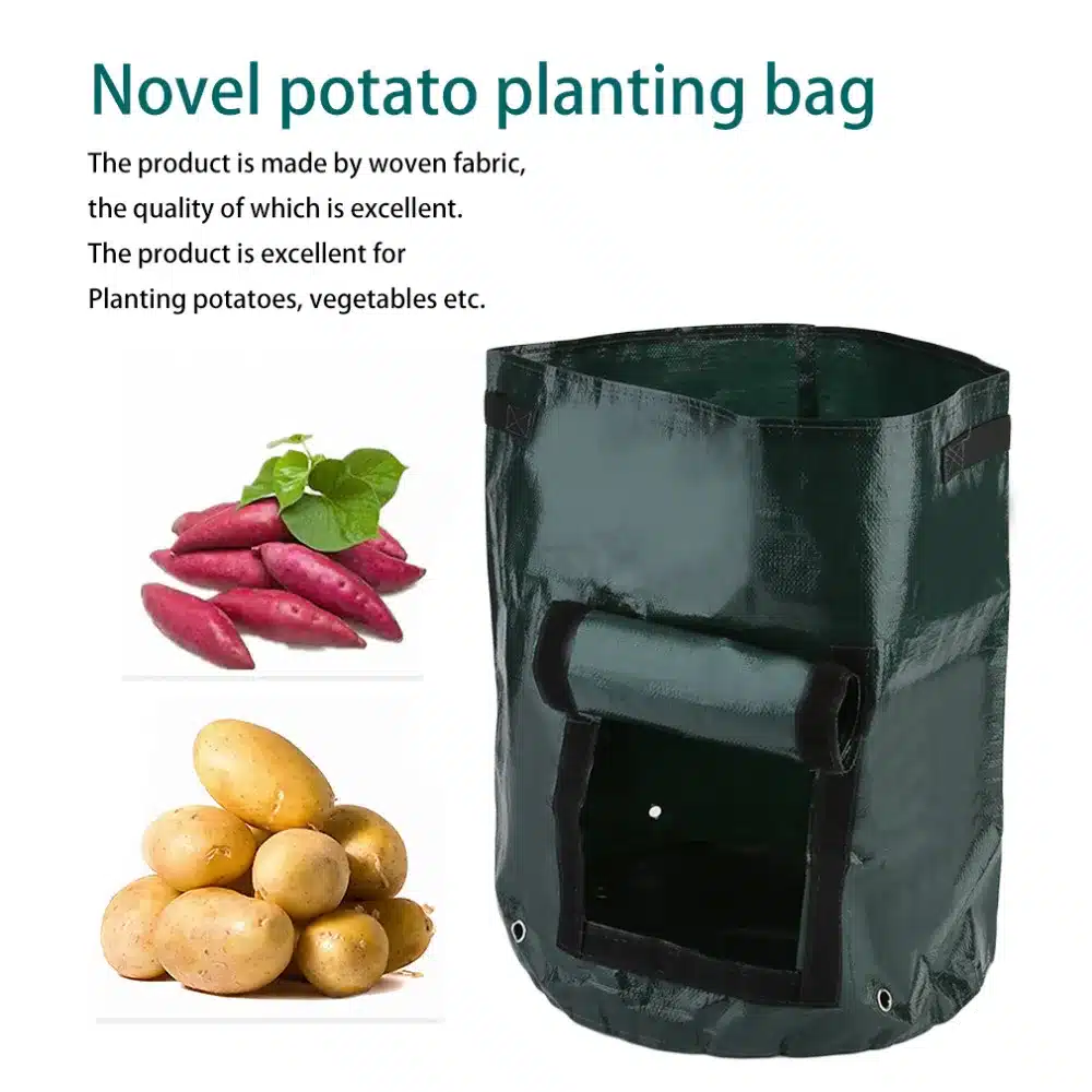 1Pcs Woven Fabric Bags Potato Cultivation Planting Garden Pots Planters Vegetable Planting Bags Grow Bag Farm Home Garden PE Bag 3