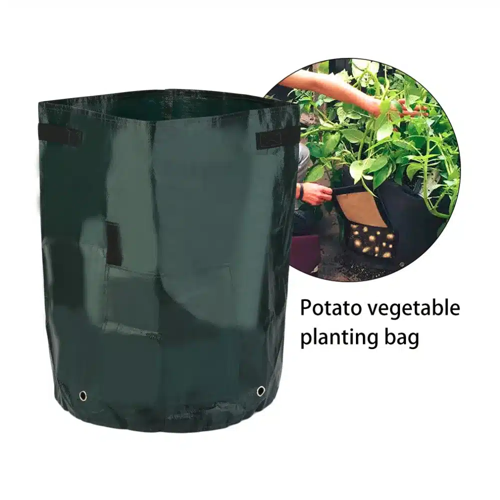 1Pcs Woven Fabric Bags Potato Cultivation Planting Garden Pots Planters Vegetable Planting Bags Grow Bag Farm Home Garden PE Bag 5