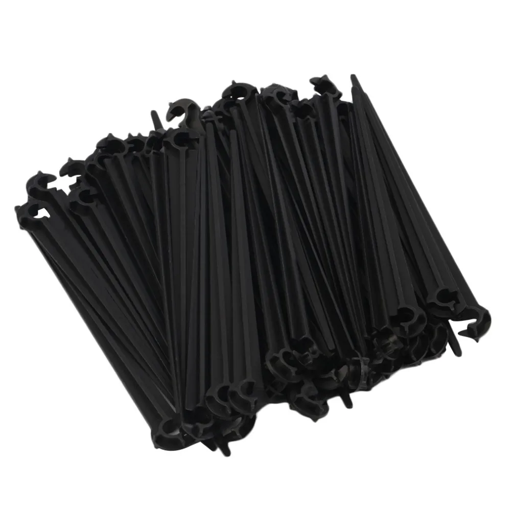 50Pcs 11cm Durable Plastic Hook Fixed Stems Support Holder for 4/7 Drip Irrigation Water Hose for 4/7mm Drip Irrigation Tubing P 11
