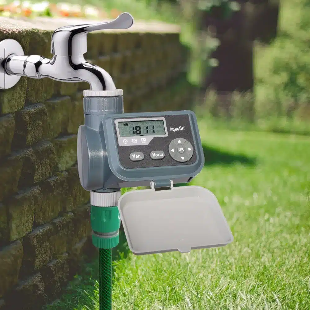 Waterproof LCD Screen Watering Timer Solenoid Valve Garden Water Timer Garden Irrigation Controller with Multifunction #21004A 1