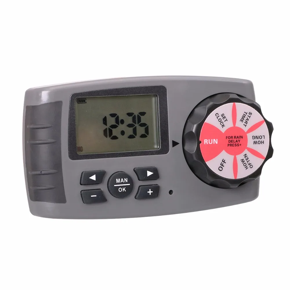 Aqualin Automatic 4-Zone Irrigation System Watering Timer Garden Water Timer Controller with 2 Solenoid Valve #10204A 3