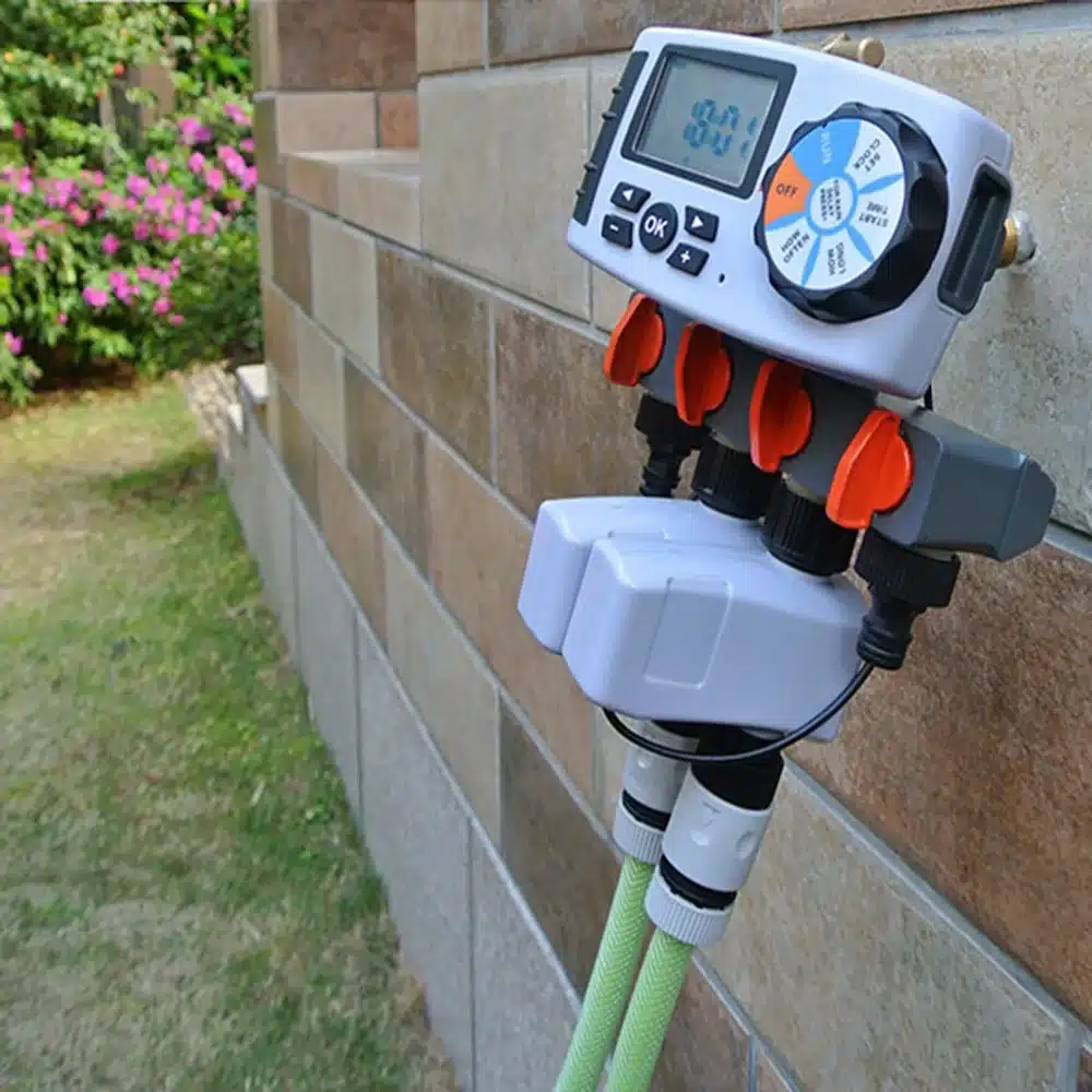 Aqualin Automatic 4-Zone Irrigation System Watering Timer Garden Water Timer Controller with 2 Solenoid Valve #10204A 6