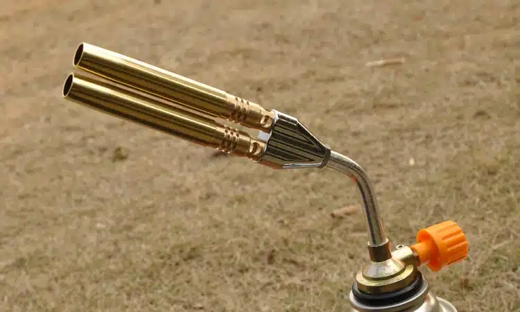 Manual BBQ Blowtorch Cooking Soldering Butane Gas Torch Flame Full Copper Double Tube Ignition High Temperature Spray Gun 9