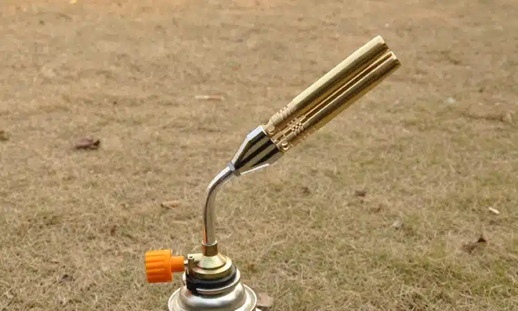 Manual BBQ Blowtorch Cooking Soldering Butane Gas Torch Flame Full Copper Double Tube Ignition High Temperature Spray Gun 10