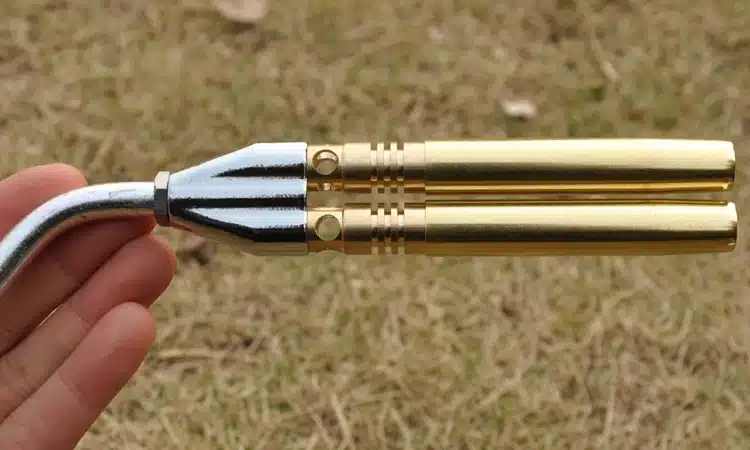 Manual BBQ Blowtorch Cooking Soldering Butane Gas Torch Flame Full Copper Double Tube Ignition High Temperature Spray Gun 11