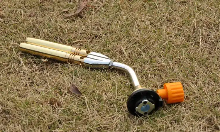 Manual BBQ Blowtorch Cooking Soldering Butane Gas Torch Flame Full Copper Double Tube Ignition High Temperature Spray Gun 12
