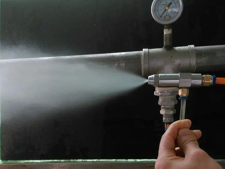 1.0mm 1.5mm 2.0mm 3.0mm Stainless stee Fuel nozzle siphon air atomizing nozzle two-fluid nozzle diesel heavy oil waste 6