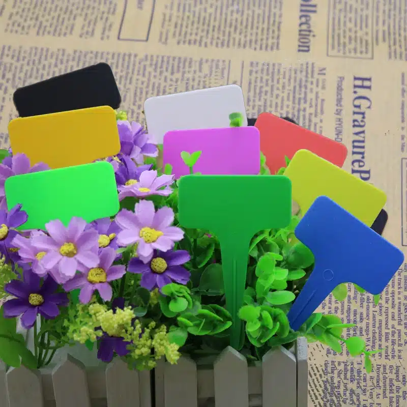 50pcs Cheap Plastic T-shaped Logo Tag Nursery Decoration Stickers Free Shipping Hot V1nf Flowerpot Garden Ornaments Fairy Garden 17