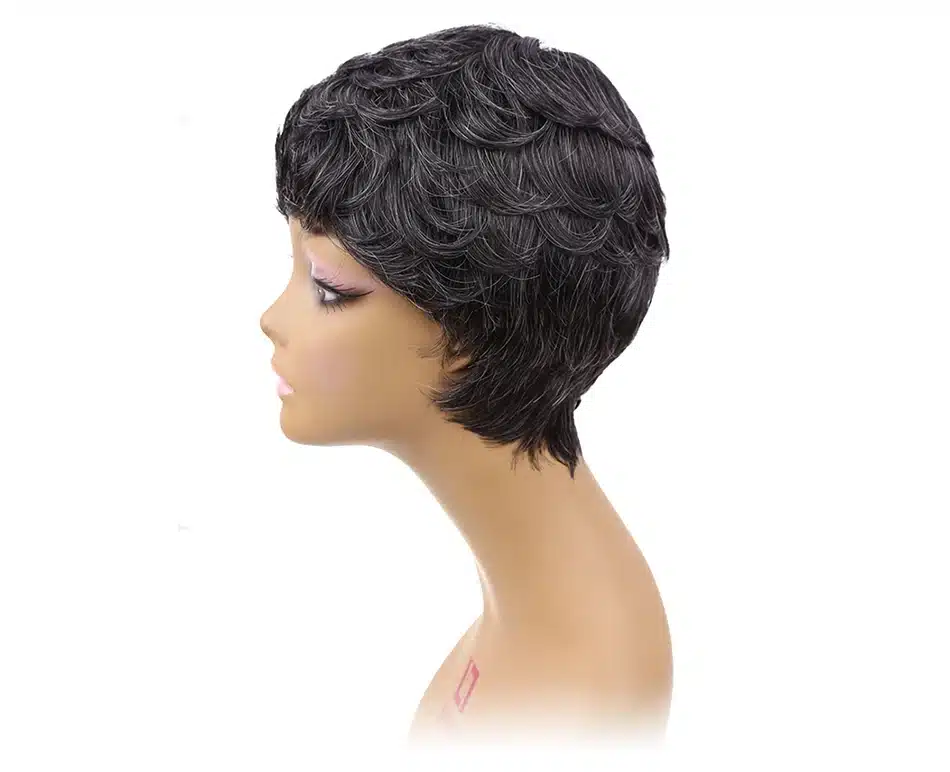 Amir Short Wigs for American Women Black Short Synthetic Wig Cosplay Perruque Short Curly Hair Wig Drawstring with combs inside 14