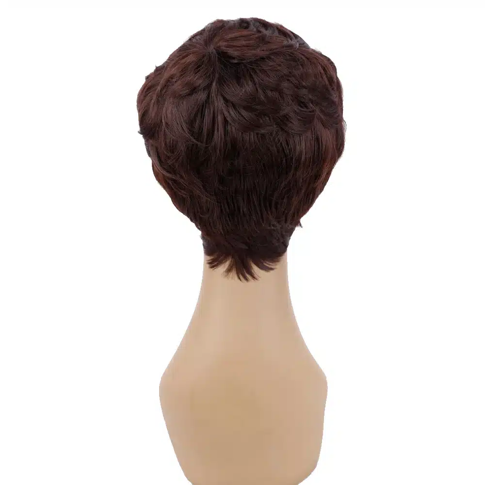Amir Short Wigs for American Women Black Short Synthetic Wig Cosplay Perruque Short Curly Hair Wig Drawstring with combs inside 21