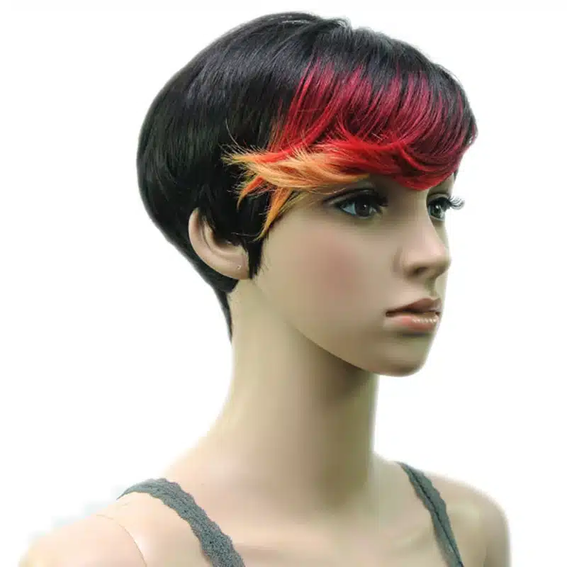 HAIRJOY Synthetic Muti Color Bangs High Temperature Fiber Woman Short Hair Wig 11 Colors Available 2