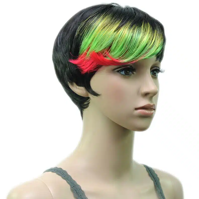 HAIRJOY Synthetic Muti Color Bangs High Temperature Fiber Woman Short Hair Wig 11 Colors Available 11