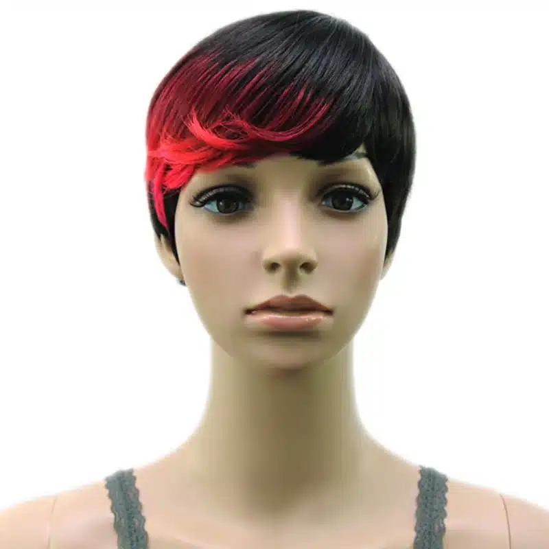 HAIRJOY Synthetic Muti Color Bangs High Temperature Fiber Woman Short Hair Wig 11 Colors Available 13
