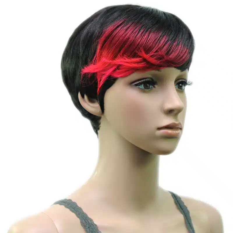 HAIRJOY Synthetic Muti Color Bangs High Temperature Fiber Woman Short Hair Wig 11 Colors Available 14