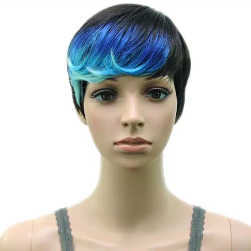 HAIRJOY Synthetic Muti Color Bangs High Temperature Fiber Woman Short Hair Wig 11 Colors Available 16