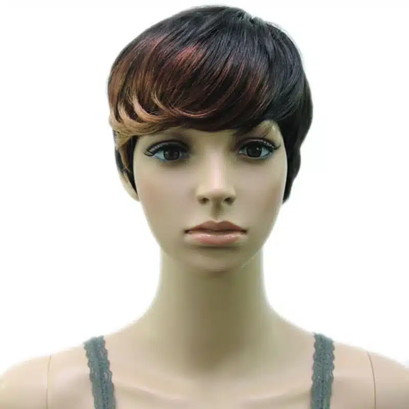 HAIRJOY Synthetic Muti Color Bangs High Temperature Fiber Woman Short Hair Wig 11 Colors Available 22